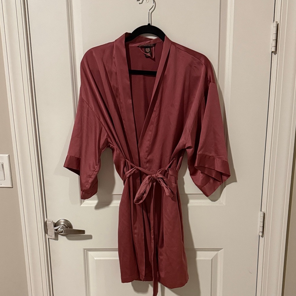 Victoria's Secret Satin Robe - Deep Pink